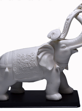 陶瓷吉象如意大象摆件