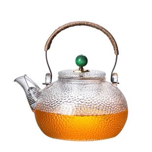 耐高温玻璃泡茶壶日式锤纹提梁壶家用电陶炉煮茶壶烧水壶功夫茶具