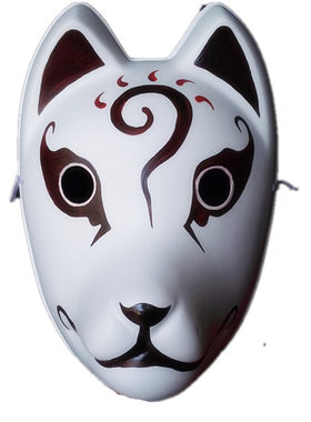火影忍者宁智波鼬暗部日本和风手绘狐狸面具cosplay道具全脸面具