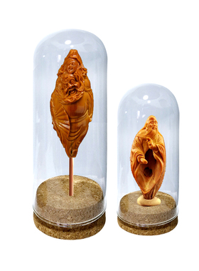 玉石木塞玻璃罩收纳摆件包邮