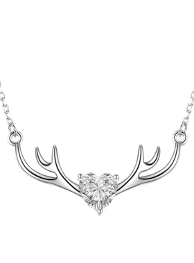 跳动的心纯银饰品礼物吊坠项链