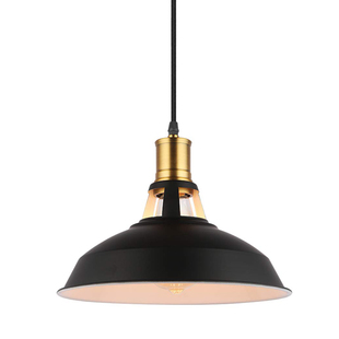 复古工业风loft简约吊灯创意个性餐厅吧台灯黑色锅盖灯罩式吊线灯