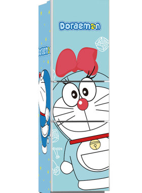 蓝胖子机器猫装饰门抖音冰箱贴纸
