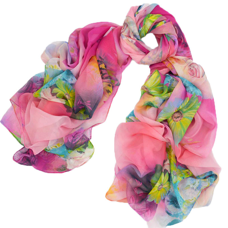 丝巾女长百搭春秋款丝巾夏季防晒沙滩巾雪纺围巾披肩两用纱巾超大