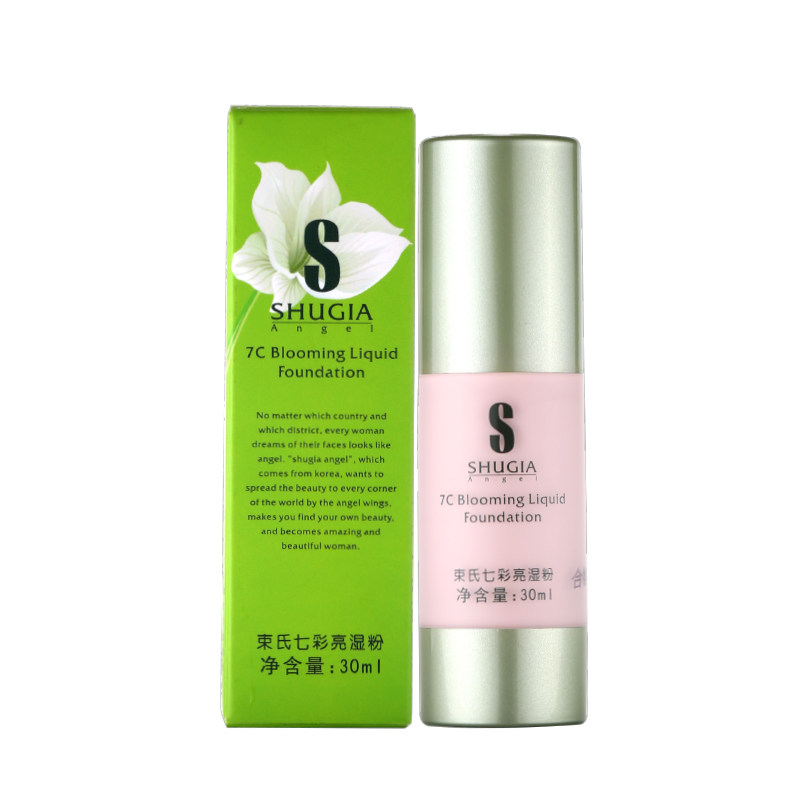 束氏化妆品七彩湿粉粉底液保湿