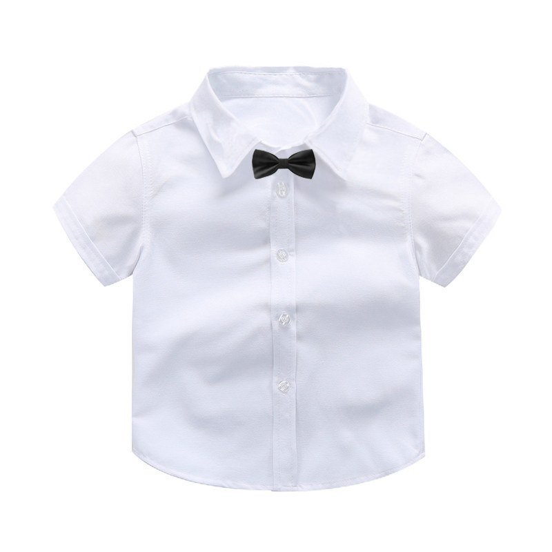 男童表演服套装儿童白色衬衫黑色短裤背带中小学幼儿园演出服校服