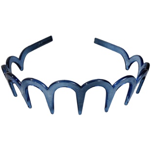 波浪形发箍树脂黑色头箍发捆防滑宽边带齿发夹洗脸发箍不压头发