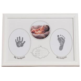宝宝手足印泥手脚印小脚丫相框新生婴儿童百天满月礼物周岁纪念品