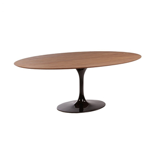 Design.M经典设计师家具玻璃钢郁金香实木或大理石台面餐桌洽谈桌