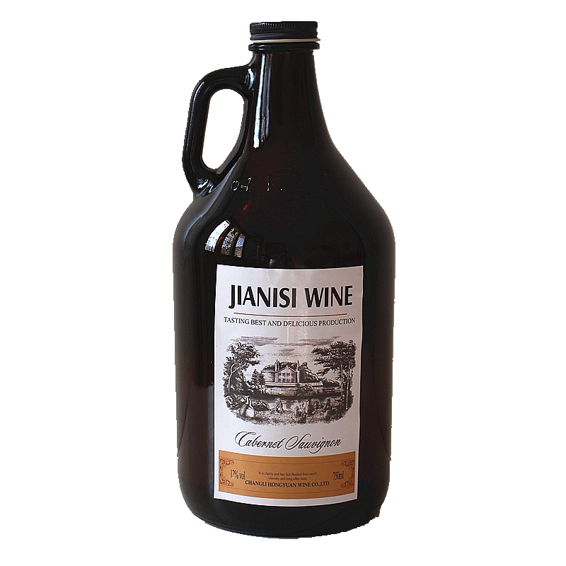 大号酿酒玻璃瓶 加州红酒泡酒瓶 棕色原料加厚药酒果酒瓶储酒容器