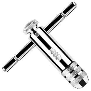 可调式丝锥扳手棘轮绞丝扳手M3-M12T型加长杆手动攻丝工具攻丝器