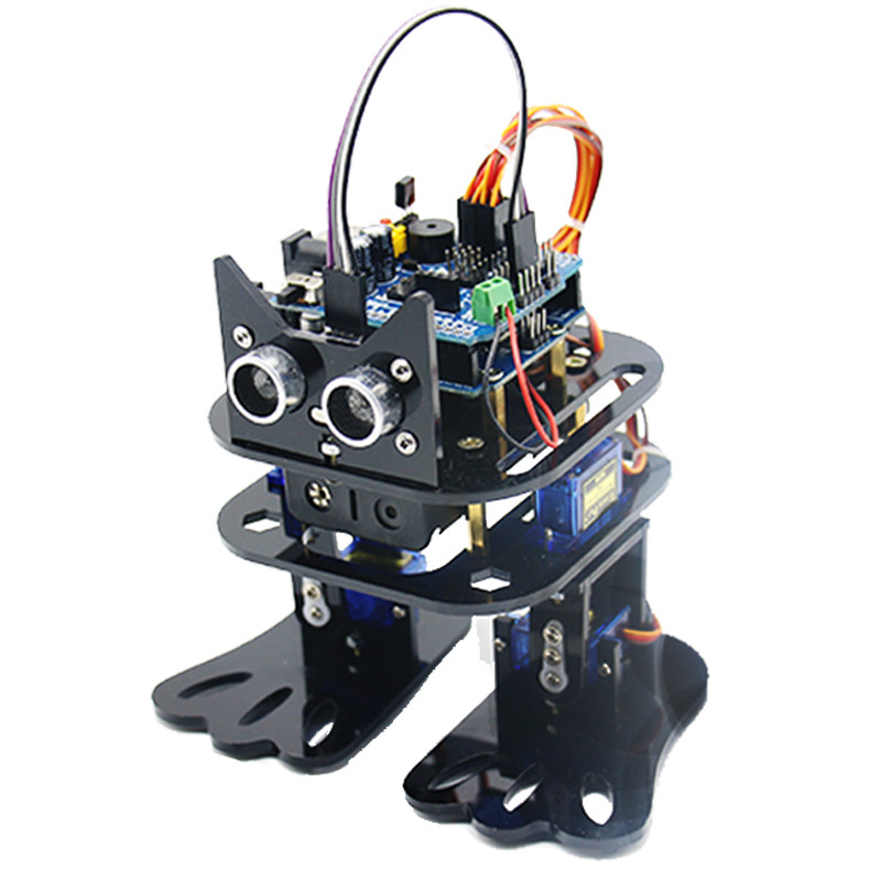 两足舞蹈机器人人形4自由度arduino开发套件mixly图形化编程diy