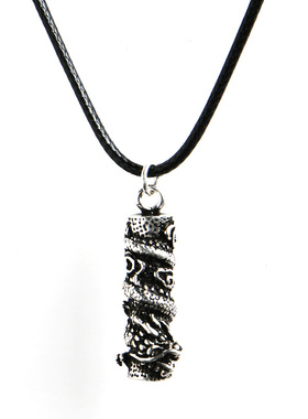 925纯银龙柱项链男士图腾项坠