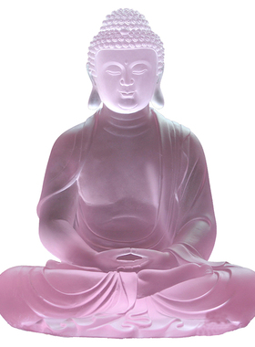 古法琉璃寺院五方佛佛像摆件