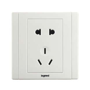 罗格朗tcl开关插座面板美涵白色五孔二三插墙壁电源暗装86型家用