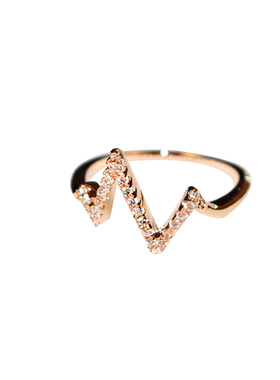 韩国波浪冷淡风金色戒指网红小众