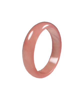 冰种西瓜红手镯粉色石英岩玉手镯