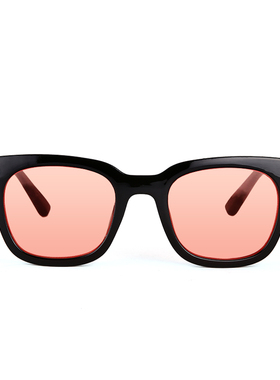 新款韩国彩色透明墨镜黄色眼镜