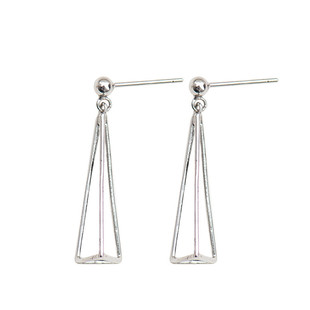 几何三角形s925纯银耳环女冷淡风精致超仙短发小耳坠耳饰适合圆脸