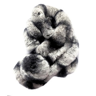 真毛皮草围巾獭兔毛三管大球纯色围脖女士冬季加厚户外百搭毛领暖