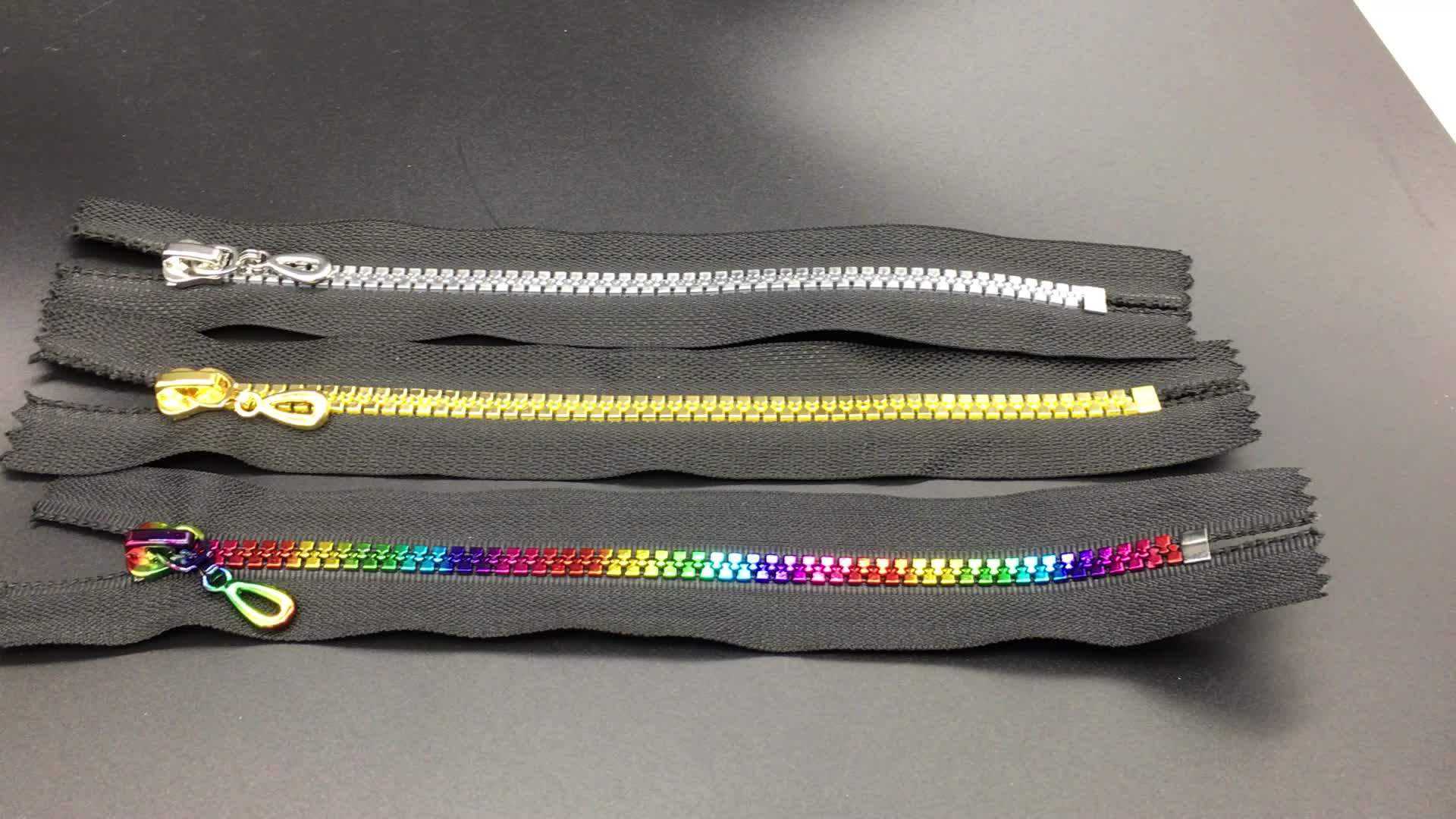 Zipper Company Shiny Diamond Plastic Rhinestone Zipper For Dress