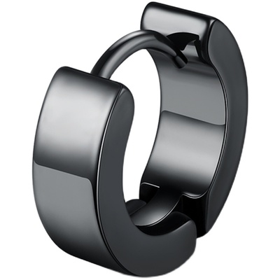 耳钉男潮流个性男款2025年新款潮单只简约耳环女黑色钛钢经典耳饰