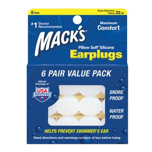 美国MACK专业游泳耳塞 进口防水耳塞洗澡洗头硅树脂硅胶成人儿童