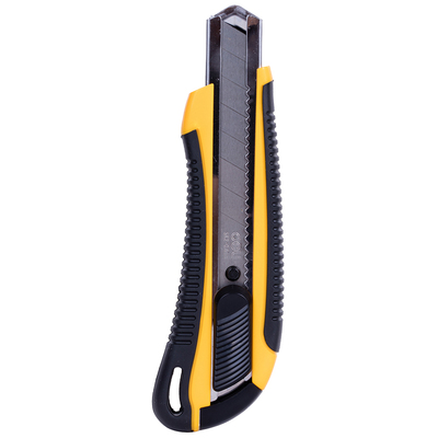 得力美工刀舒适包胶握感合金钢