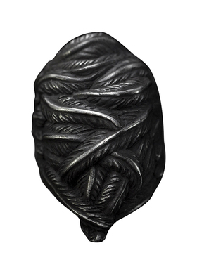 原创手工银饰暗黑戒指朋克羽毛