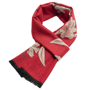 紫朴秋冬季妈妈款围巾保暖老人女奶奶中老年人婆婆中年围脖礼盒装