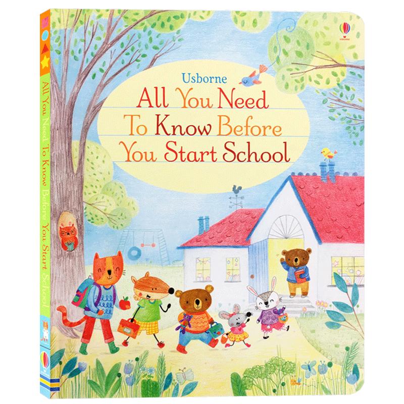 英文原版 入学须知 Usborne All You Need To Know Before You Start School儿童英语阅读启蒙纸板书 学习单词学习