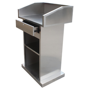 不锈钢商业办公演讲桌校园教学演讲台方正大台面物业值班台服务台