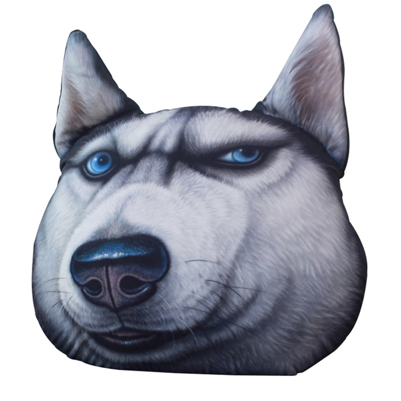 大号3D抱枕靠垫doge哈士奇狗头送男女生朋友单身狗搞怪生日礼物