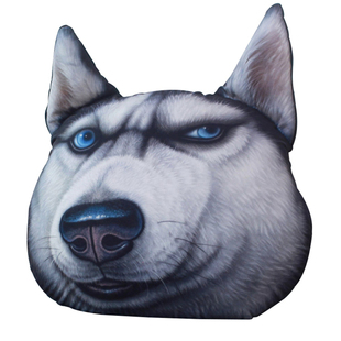 大号3D抱枕靠垫doge哈士奇狗头送男女生朋友单身狗搞怪生日礼物