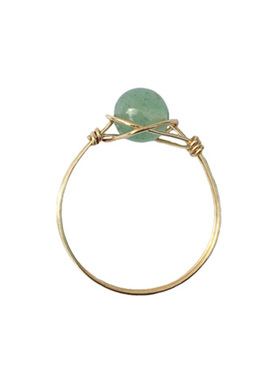 戒指珠子细款包金绕线轻奢原创