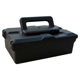 新款骏马电动车电池盒48v12ah加厚保护盒子外踏板脚踩电瓶壳通用