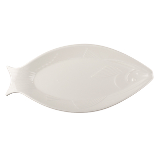 日月密胺A5仿瓷餐具 鱼盘长条鱼形盘子创意异形酒店特色盘0143-1