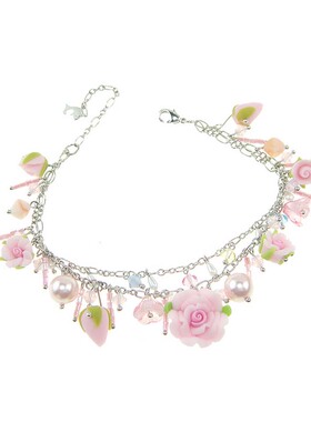 原创玫瑰花朵小众设计流苏ins风