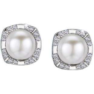 珍珠项链女耳环耳钉套装首饰三件套送妈妈纯银颈链吊坠生日礼物