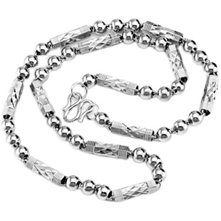 仿925纯银男士项链 日韩版时尚个性仿白金锁骨链 潮霸气男生首饰