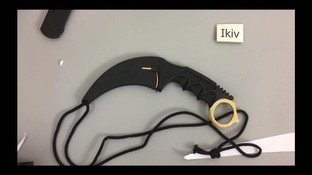 Ikiv Game Karambit Fix Blade Hunting Knife Colorful Plastic Handle