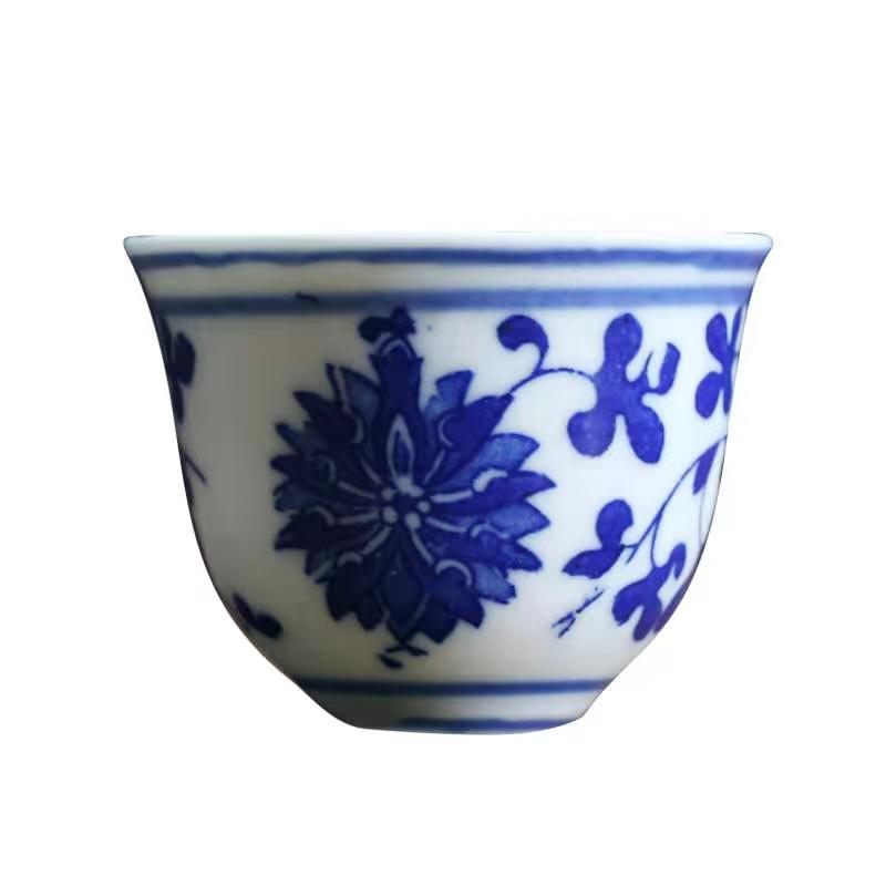 巧玲珑舞蹈道具杯祭祀酒杯小酒盅青花陶瓷酒具景德镇白酒杯烈酒杯