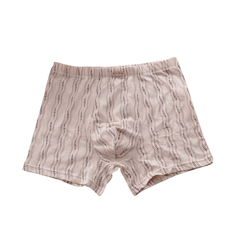 朵彩男士纯棉内裤中年彩棉宽松平角裤大码四角裤全棉加肥加大盒装