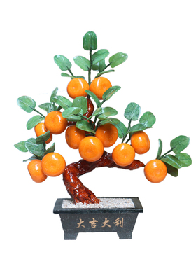 室内盆景橘子树植物电视柜装饰品