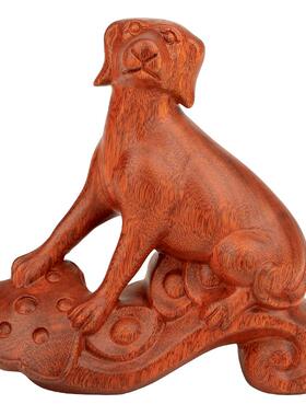 如意家居客厅雕刻生肖狗装饰摆件