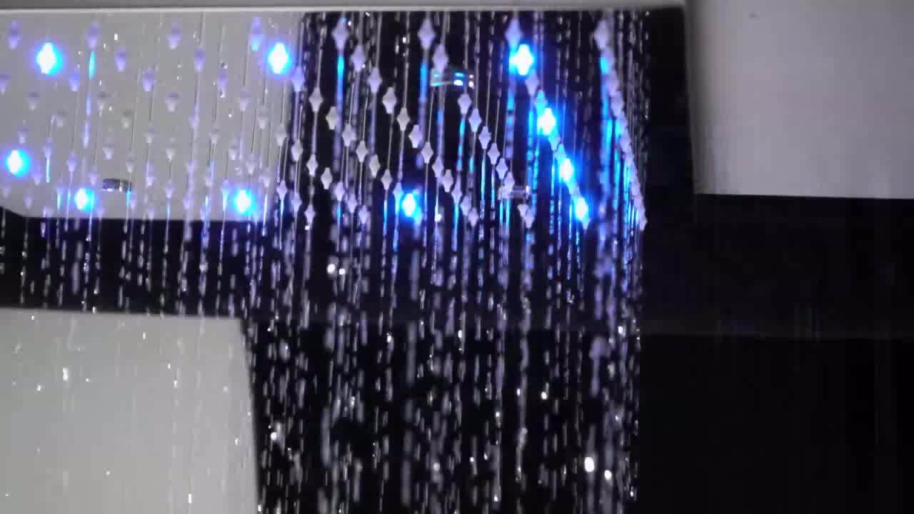 Rainfall Led Rain Shower Head 20 Inch Ceiling Mounted Bathroom Shower
