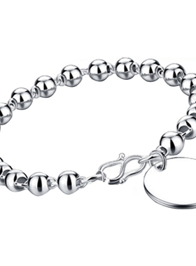 990足银珠子情侣儿童刻字手串