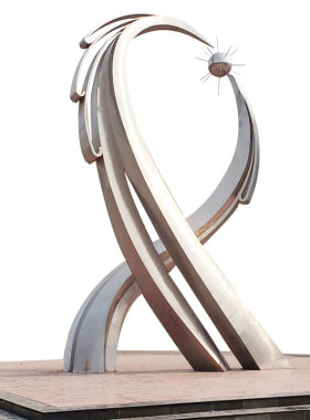 校园不锈钢定制抽象风景观雕塑