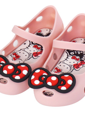 hellokitty凯蒂猫凉拖鞋女童透气防滑凉鞋夏季幼儿宝宝洞洞鞋通盈