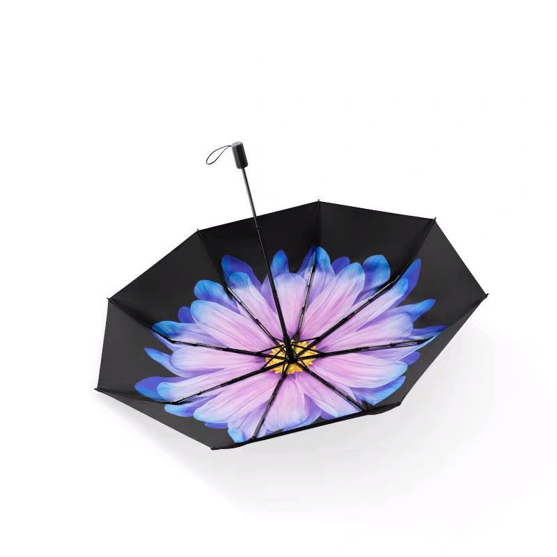 韩版黑胶伞女晴雨两用折叠雨伞遮阳伞太阳伞加倍防晒超强防紫外线
